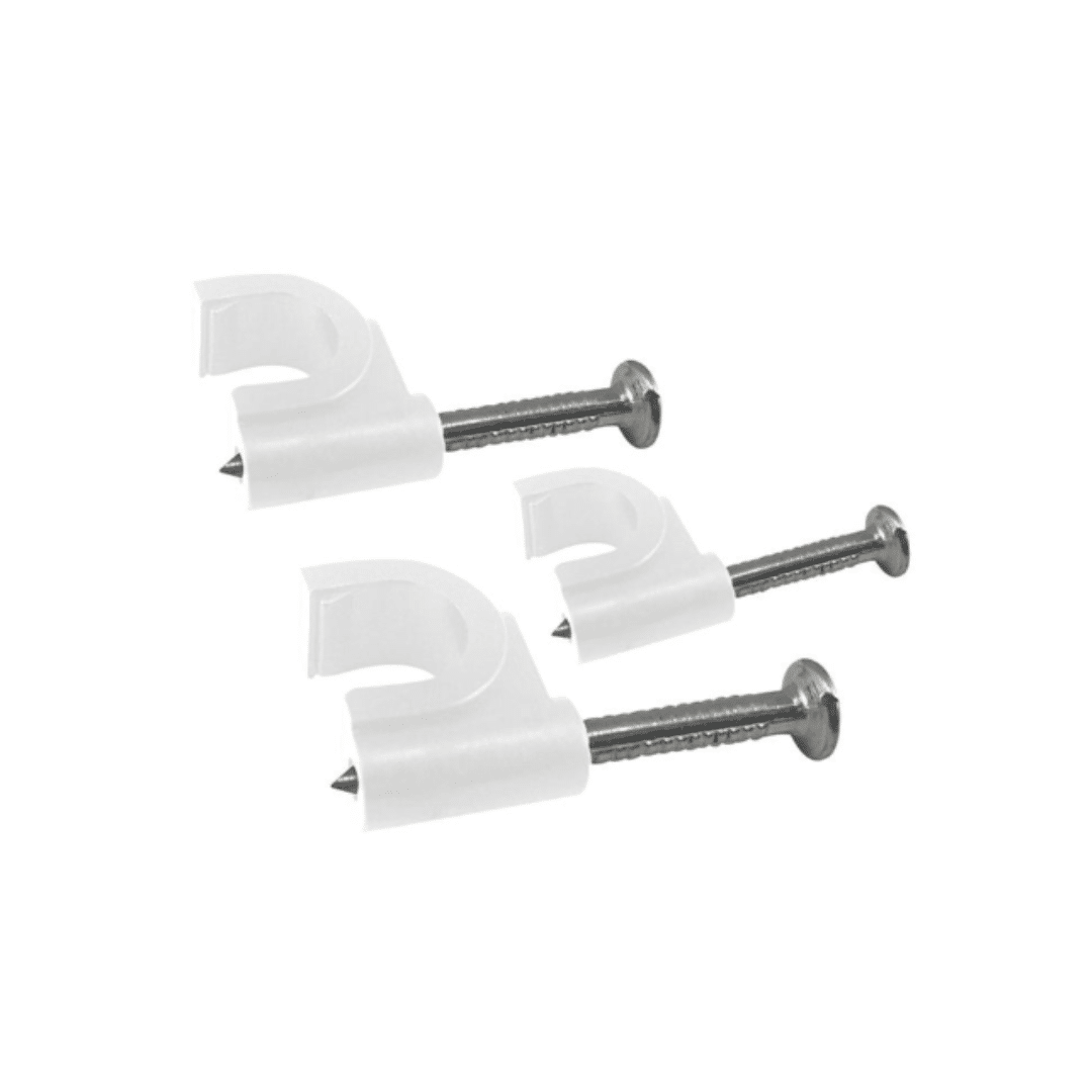 Clavo con grapa para cable RG-6
