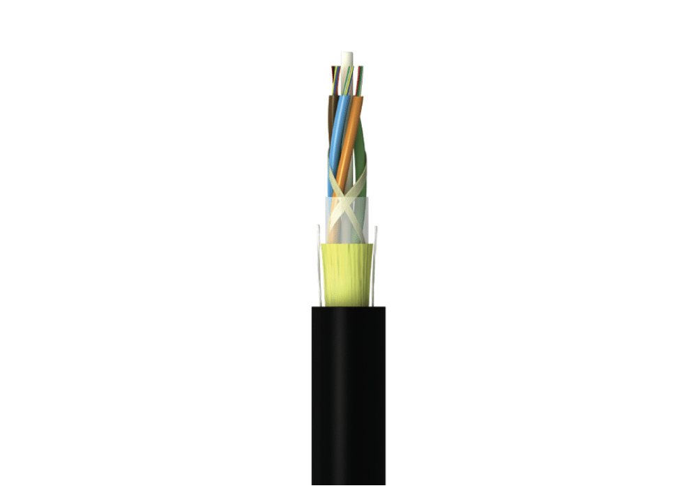 Fibra óptica de 48 hilos ADSS (5k) span 100m