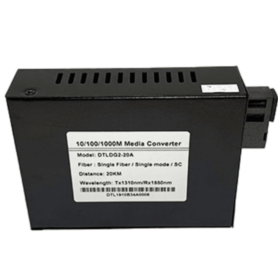 Media Converter WDM 10/100Mbps, 20km, 1hilo, TX1550/RX1310NM