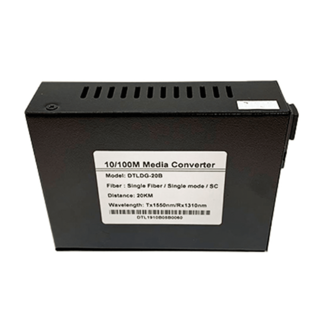 Media Converter WDM 10/100Mbps, 20km, 1hilo, TX1310/RX1550NM