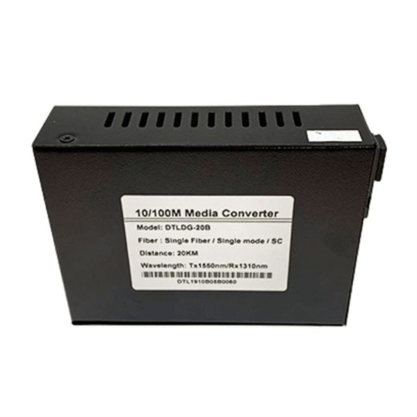 Media Converter WDM 10/100Mbps, 20km, 1hilo, TX1310/RX1550NM